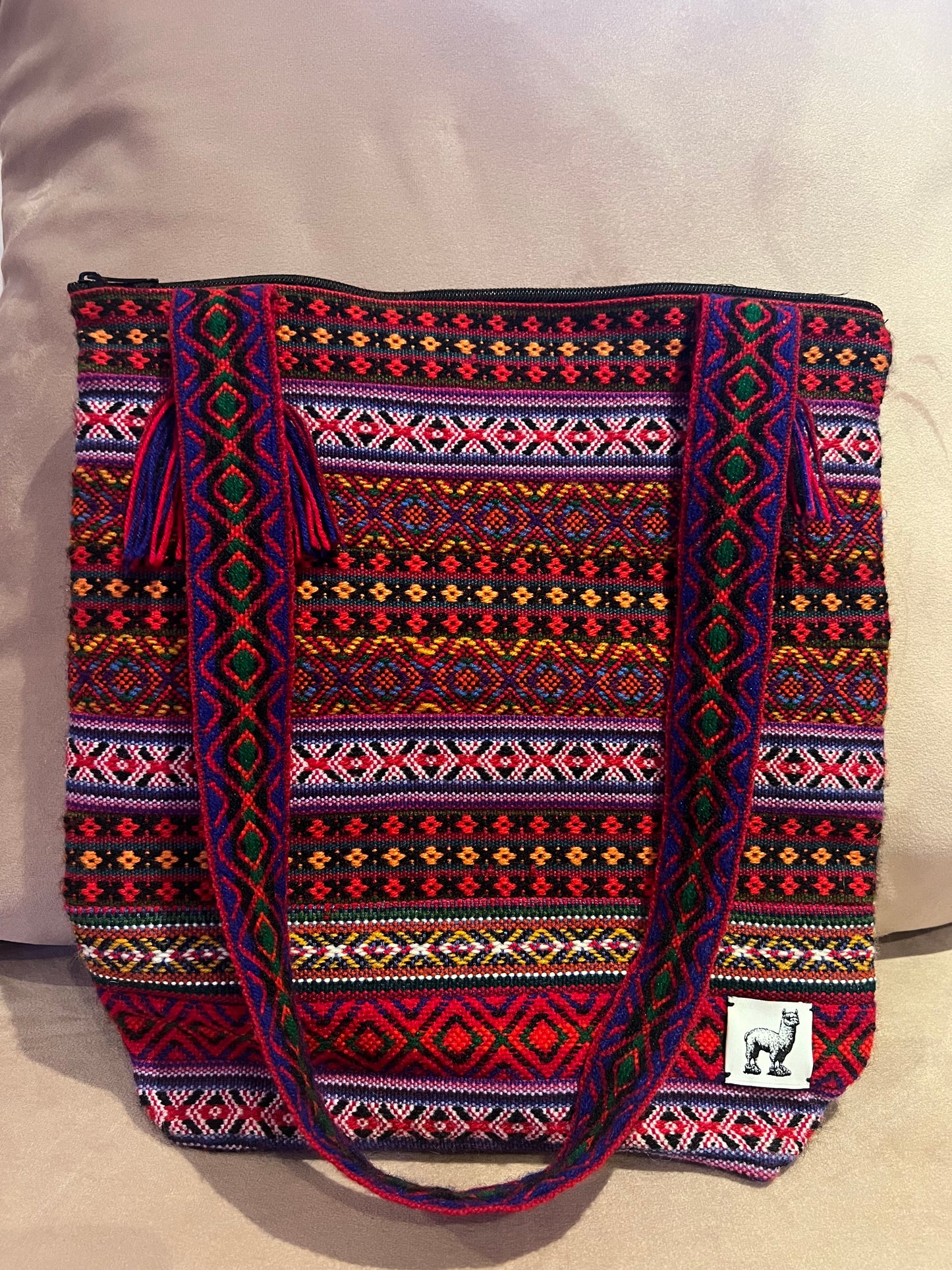 Inca Sunset Tote – Artisan Shoulder Bag from Cusco