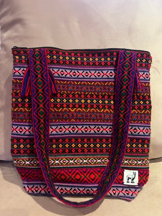 Inca Sunset Tote – Artisan Shoulder Bag from Cusco