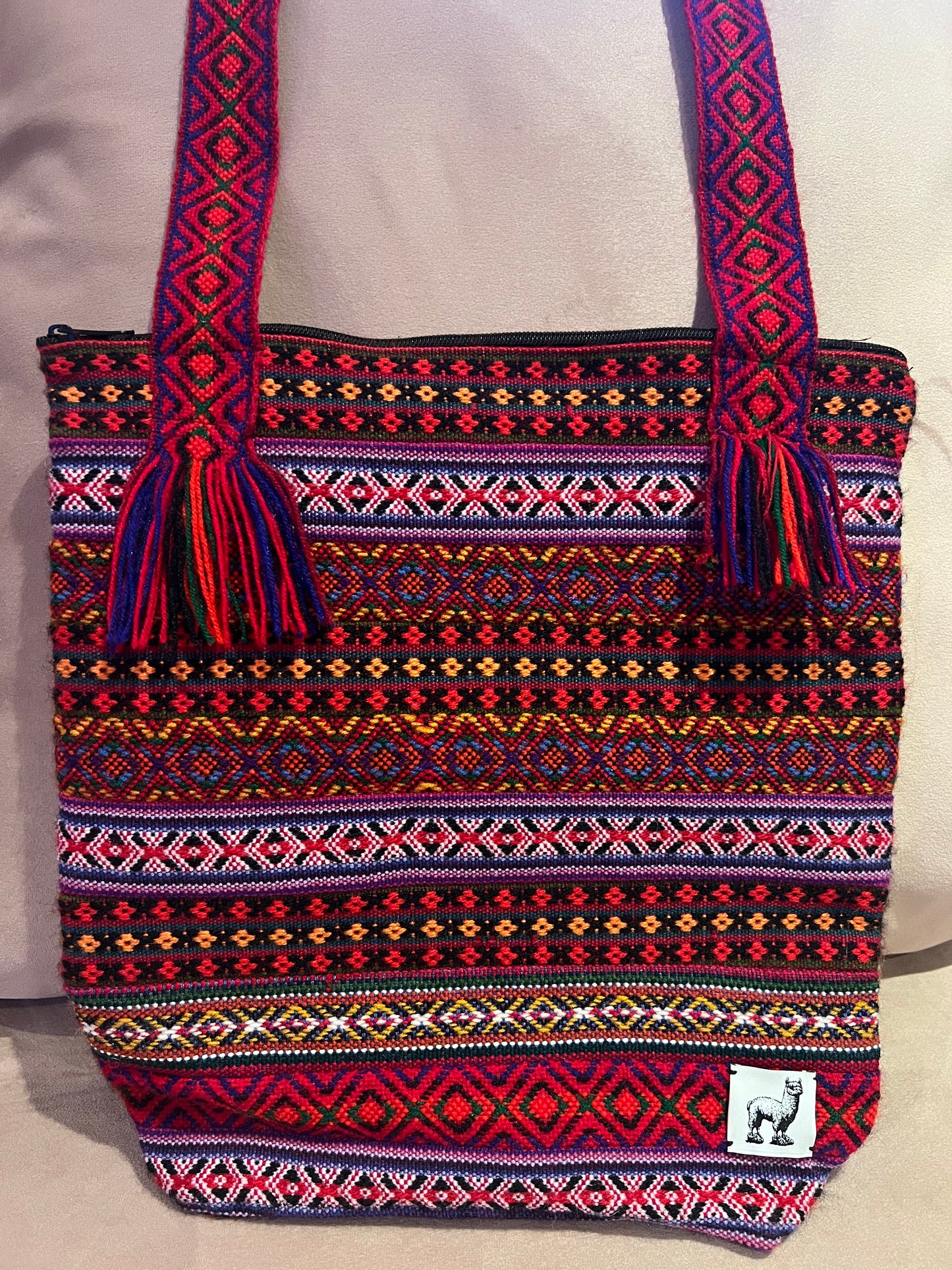 Inca Sunset Tote – Artisan Shoulder Bag from Cusco